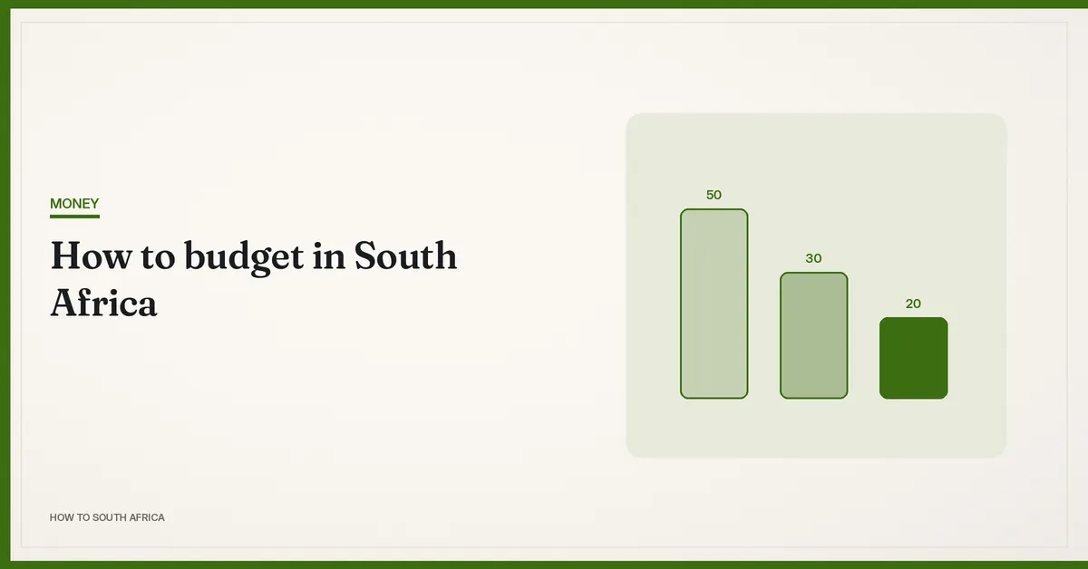 How to budget for SA reality