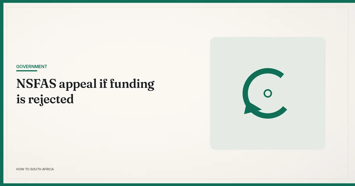 NSFAS appeal if funding is rejected